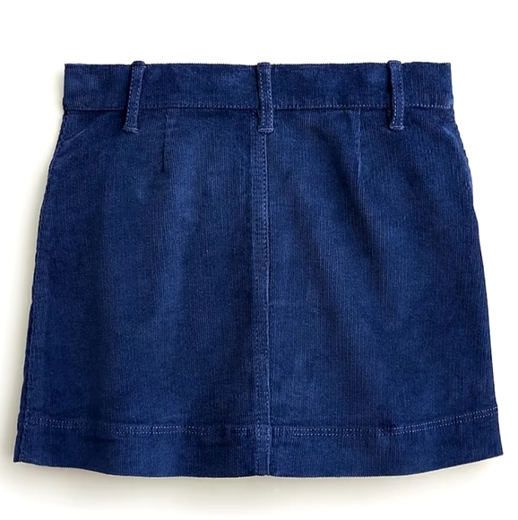 Crewcuts girls corduroy button front Mini skirt, 4, blue - Picture 3 of 7
